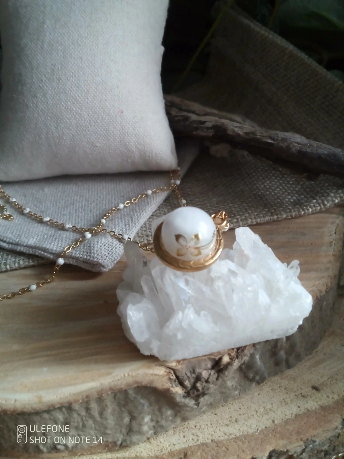 Collier pendentif en pierre de lune naturelle – photo 3
